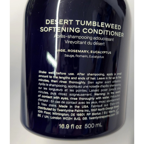 Twentynine Palms Desert Tumbleweed Softening Conditioner 16.9 oz Vegan Eucalyptu - Picture 3 of 8